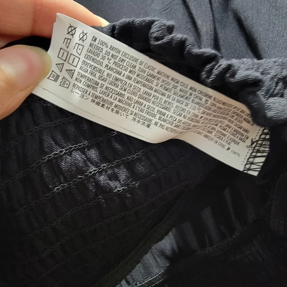 Forever 21 Woven Cropped Top with Smocked Waistband
